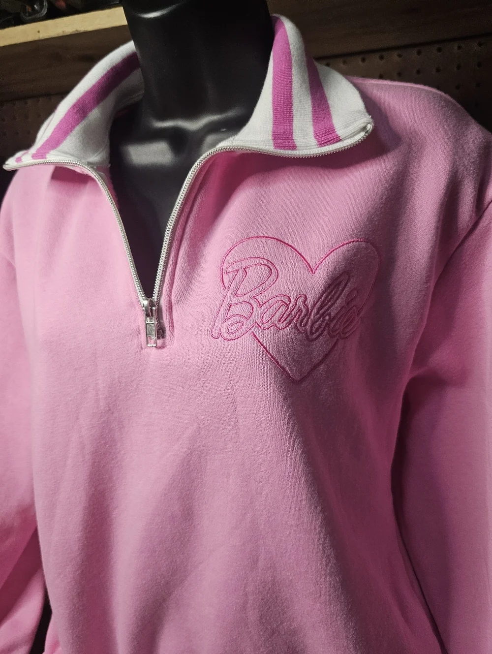 Barbie 1/4 Zip Sweater Size Medium - Picture 2 of 5